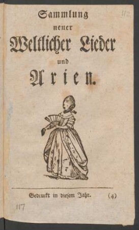 Sammlung neuer Weltlicher Lieder und Arien