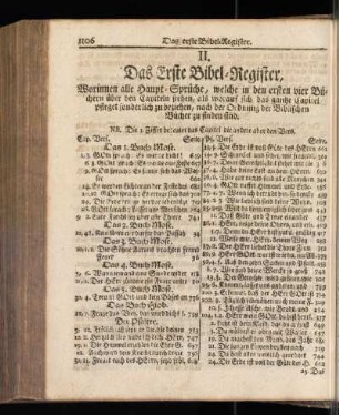 II. Das Erste Bibel-Register