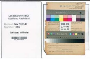 Entnazifizierung Wilhelm Janssen , geb. 04.01.1894 (Buchhalter)