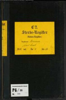 Sterberegister Standesamt Bremen