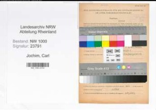 Entnazifizierung Carl Jochim, geb. 25.02.1902 (Steuersekretaer)