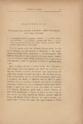 Capitolo II. Scorrerie dei barbari durante i primi due secoli dell'era volgare