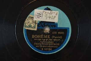 Bohême : Arie des Rudolf "Wie eiskalt" / (Puccini)