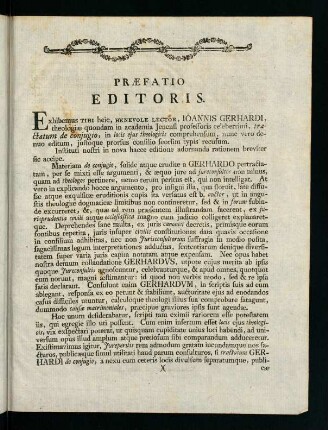 Praefatio Editoris