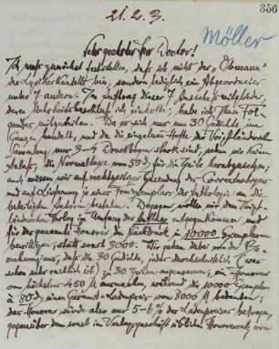 Brief an Heinz Möller im Verlag Voigtländer