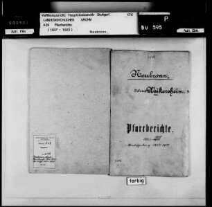 Neubronn (Weikersheim): Pfarrberichte und Pfarrbeschreibungen