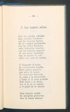 A los nueve años