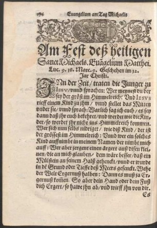 Am Fest deß heiligen Sanct Michaels ...
