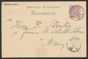 Brief an B. Schott's Söhne : 14.08.1883