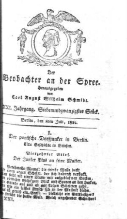 27. Stueck, 8. Juli 1822
