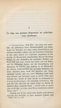 1-35 Die Lehre vom göttlichen Vorherwissen der zukünftigen freien Handlungen