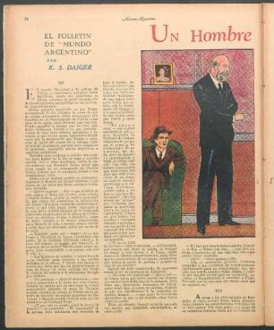 Un hombre en el sendero : El folletín de "Mundo Argentino"