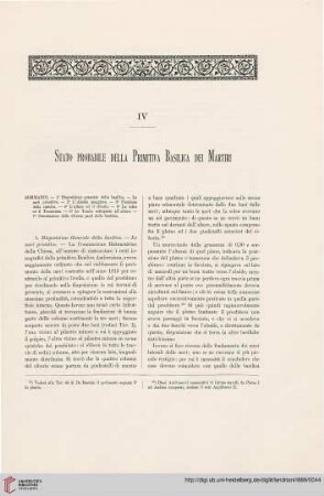 IV. Stato probabile della primitiva Basilica dei martiri
