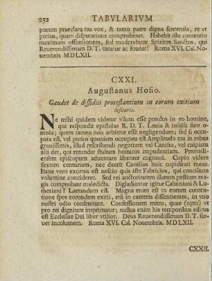 CXXI. Augustanus Hosio. - CXL. Borromeus Hosio.