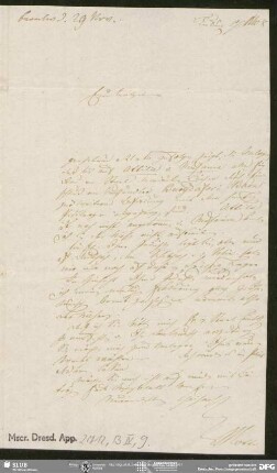Eigenh. Brief von Johann Friedrich von Cotta an August Wilhelm von Schlegel, Tübingen, 17.11.1808