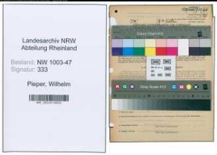 Entnazifizierung Wilhelm Pieper , geb. 01.06.1905 (Betriebsleiter)