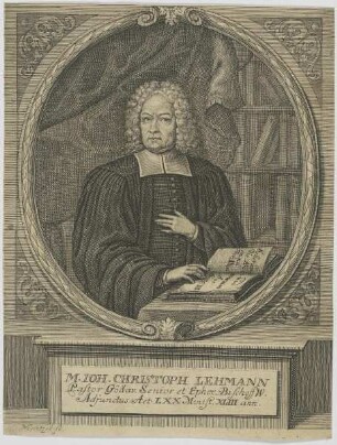 Bildnis des Ioh. Christoph Lehmann