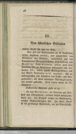 III. Von öffentlichen Gebäuden