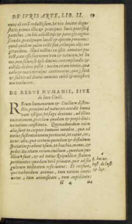 De Rebus Humanis, Sive de Iure Civili.