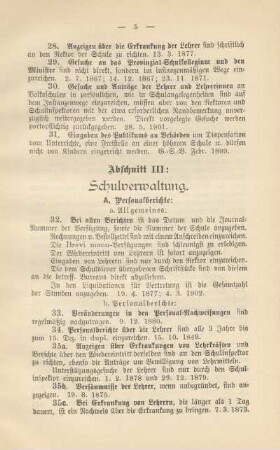 Abschnitt III: Schulverwaltung