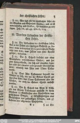 II. Von den Urkunden der christlichen Lehre.