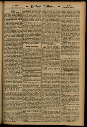 Zweite Ausgabe vom Donnerstag, den 20. März 1913.