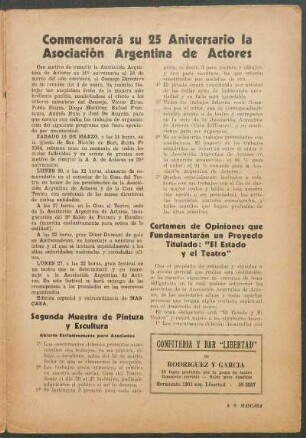 Conmemorará su 25 Aniversario la Asociación Argentina de Actores