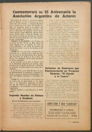 Conmemorará su 25 Aniversario la Asociación Argentina de Actores