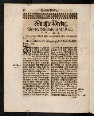 80-98, Fuenffte Predig. Von der Heimsuchung Mariae.