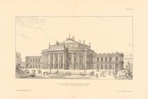 Burgtheater, Wien: Perspektivische Ansicht (aus: Architekt. Rundschau, hrsg.v. Eisenlohr & Weigle, 1888)