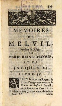 Mémoires de Jacques Melvil, T. 2 (1694)