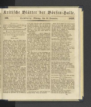 131. 31. Dezember 1832