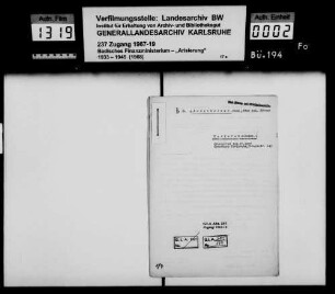 Bodenheimer, Bernhard, Kaufmann, Witwe Mina geb. Straus Karlsruhe Käufer: Dr. Franz Steppuhn, Kaufmann, Eheleute Karlsruhe Lagerbuch-Nr. 3507 Karlsruhe
