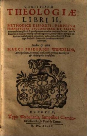 Christianae Theologiae libri II
