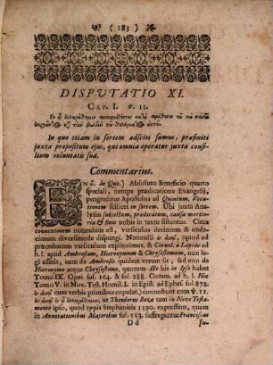 Commentarii in Pauli epistolam ad Ephesios, Dissertationem XI.
