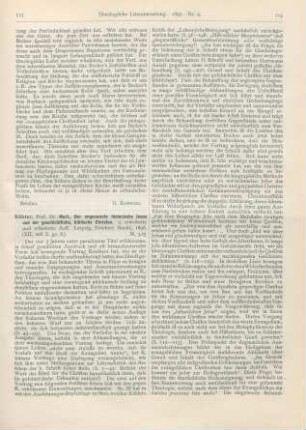 113-115 [Rezension] Kähler, Martin, Der sogenannte historische Jesus und der geschichtliche, biblische Christus. 2., erweit. u. erläut. Aufl