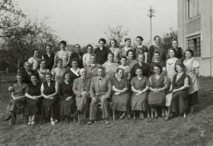 Belegschaft, Strickwarenfabrik Eknit, Roßwein, 1937