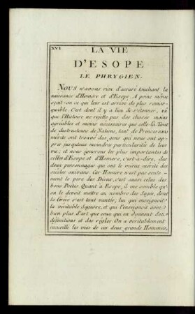 La Vie D'Esope Le Phrygien.