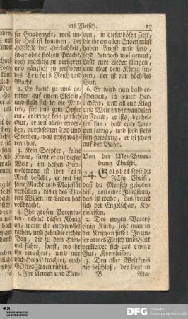 Von der Menschwerdung Christi.