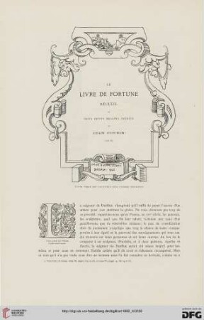 8: Le livre de fortune, [7] : recueil de deux cents dessins inédite