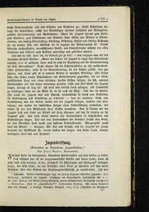 Jugendreifung : (Gedanken zu Wynekens Jugendkultur)