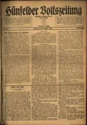 Ausgabe vom Freitag, den 23. Januar 1920.