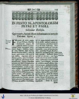 In festo SS. apostolorum Petri et Pauli