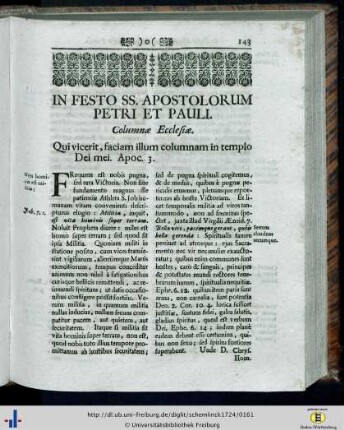 In festo SS. apostolorum Petri et Pauli