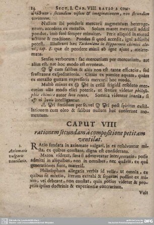 CAPUT VIII rationem secundam a compositione petitam ventilat.