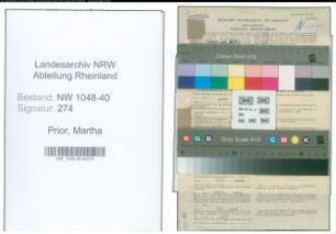 Entnazifizierung Martha Prior , geb. 30.08.1910 (Angestellter)