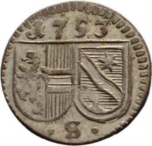 Münze, Pfennig, 1753