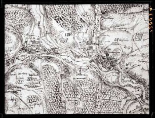 Ansicht 1607 in hohenlohischen Wildbannbeschreibung
