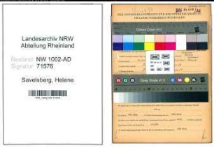 Entnazifizierung Helene Savelsberg, geb. 16.12.1906 (Stenotyp.)