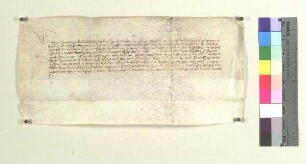 Erzbischof Gregor von Salzburg belehnt Mathias den Ramsauer, Bürger zu Salzburg, auf Bitten des bisherigen Lehensmannes Virgil Säppel, Bürger zu Salzburg, mit Gütern in den Gerichten Thalgau (Ro[...]swant, Gassen auf dem Egk, Lehen), Staufeneck (Aufham) und Raschenberg (Wenigen Rekchensteten);. S: Erzbischof Gregor von Salzburg